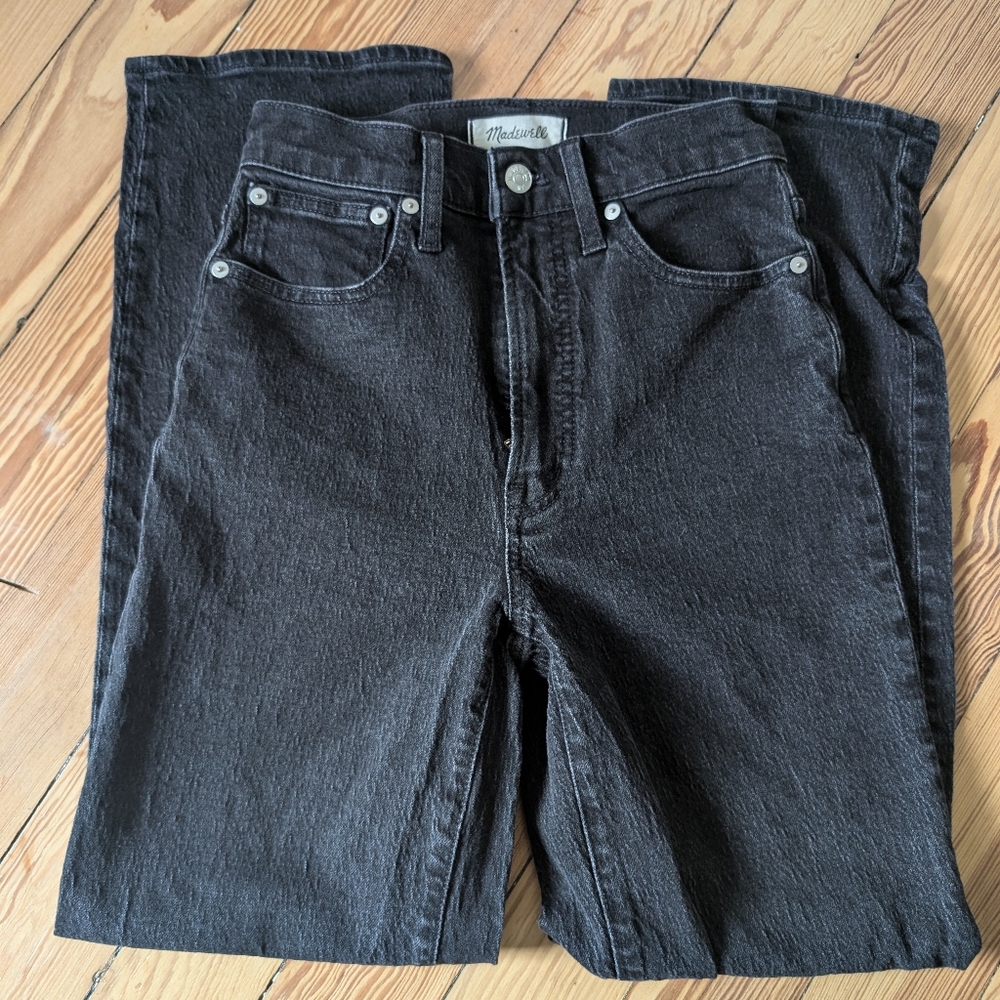 Madewell Perfect Vintage Wide Leg Jeans (Black)